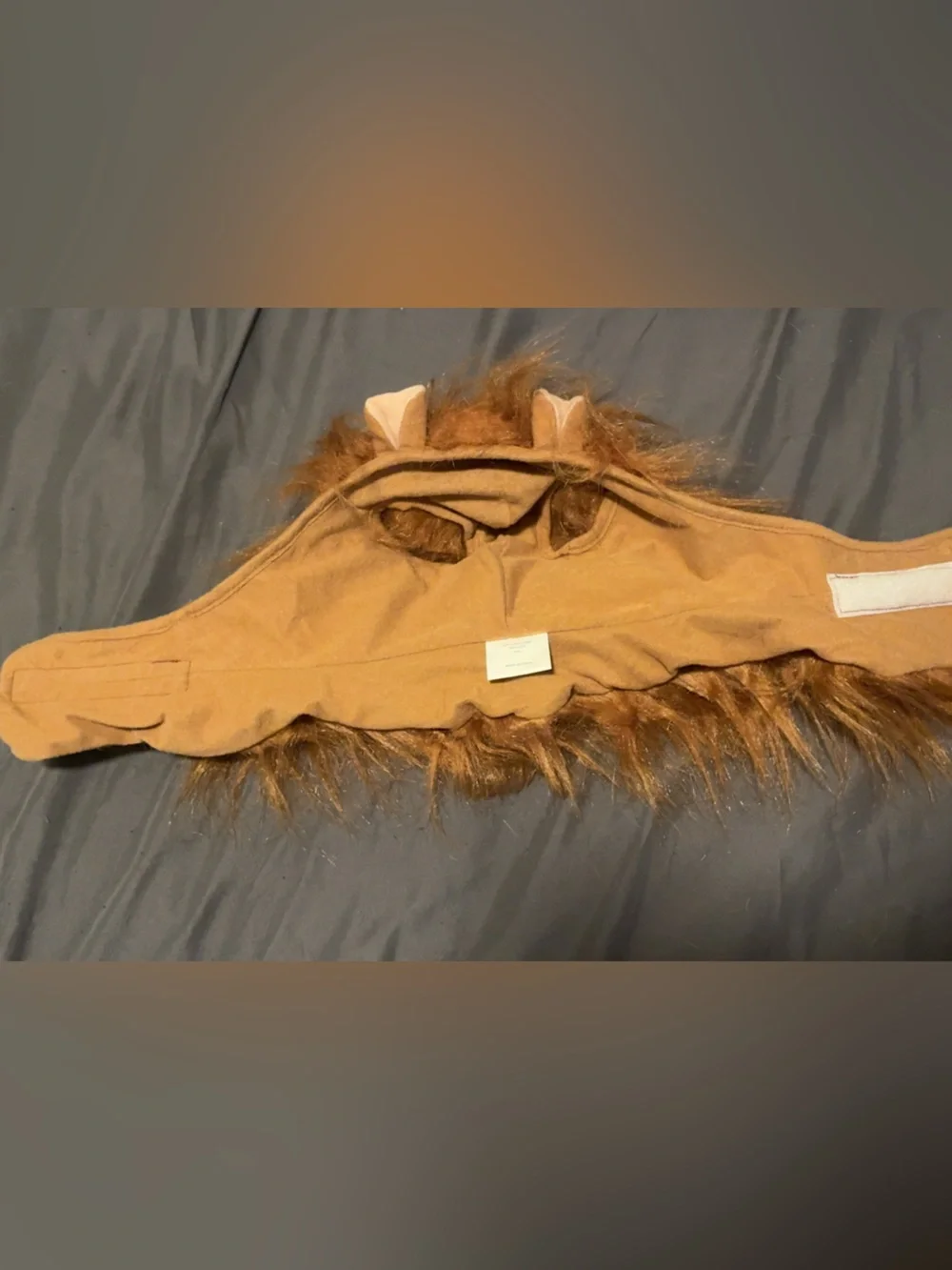 Dog Costume Faux Fur Brown Novelty Animal Hat with fur bracelets